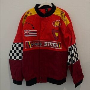 Boxlunch Our Universe Disney Stitch Racing Jacket - Red and Yellow NWT